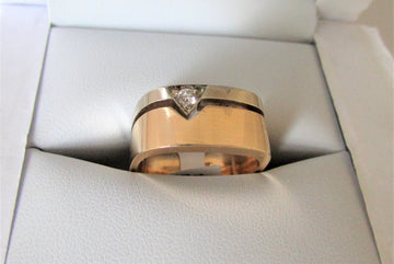 D202 - 14 Karat White and Yellow Gold Ring