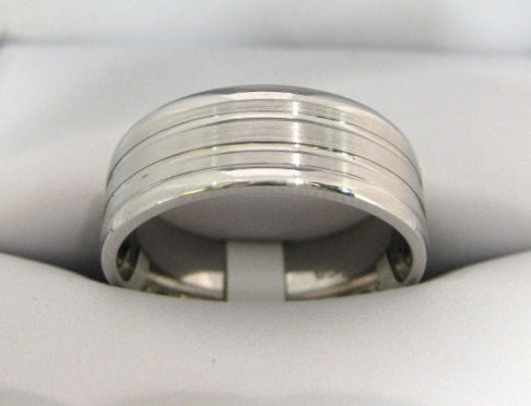 White Gold Men's Wedding Band D241