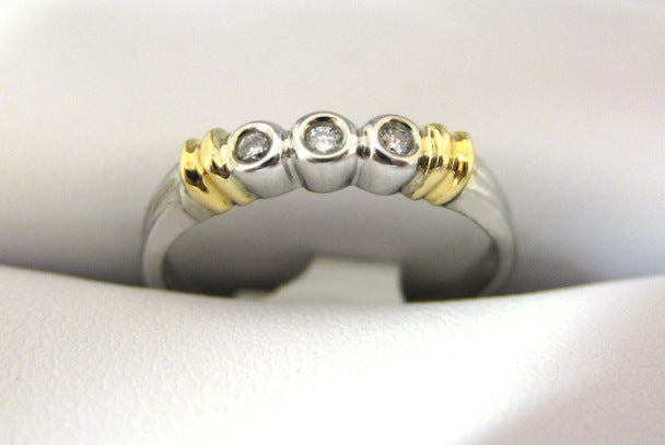 F2234 - 14 Karat White and Yellow Gold Ring
