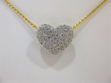 I5122 - 14 Karat White and Yellow Gold Heart Pendant