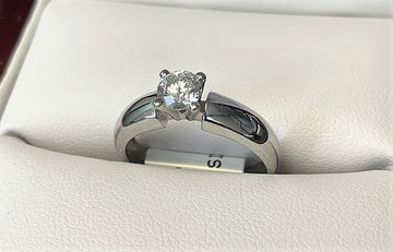 APA4726 - 14 Karat White Gold Engagement Ring