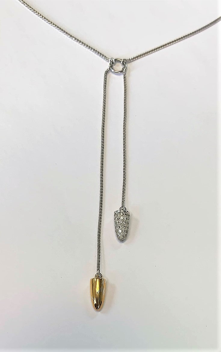 I6198 - 14 Karat White and Yellow Gold Custom Necklace
