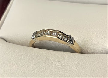 APB4546 - 14 Karat White and Yellow Gold Band