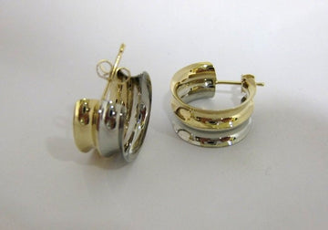 J7937 - 14 Karat White and Yellow Gold Ross Haynes Earrings