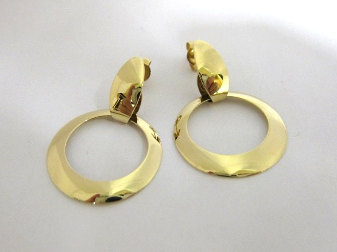 J7989 - 14 Karat Yellow Gold Ross Haynes Earrings