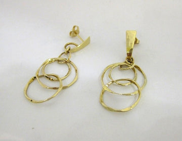 J8012 - 14 Karat Yellow Gold Ross Haynes Earrings