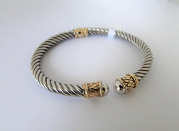 K2645 - 14 Karat White and Yellow Gold Bracelet