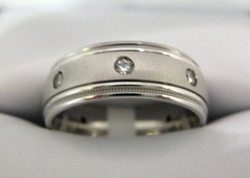 White Gold Men's Wedding Band S071