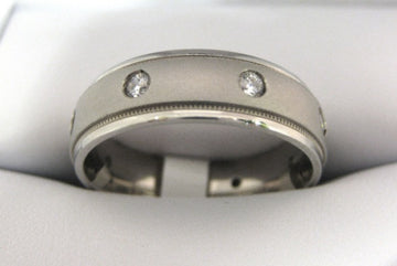 White Gold Men's Wedding Band S075