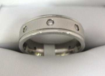 White Gold Men's Wedding Band S087