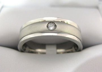 White Gold Men's Wedding Band S132