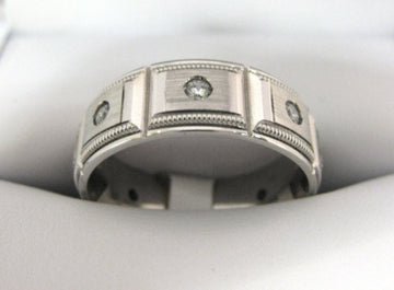 White Gold Men's Wedding Band S170