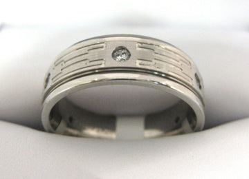 White Gold Men's Wedding Band S310