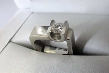 TA5889 - 14 Karat White Gold Custom Engagement Ring