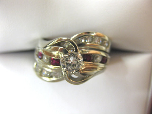TA6928 - 14 Karat White Gold Custom Engagement Ring