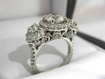TA6984 - 18 Karat White Gold Custom Engagement Ring