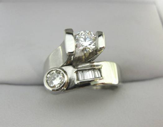 TA7083 - 14 Karat White Gold Custom Engagement Ring