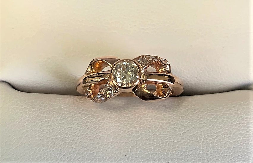 TA7390 - 14 Karat Rose Gold Custom Engagement Ring