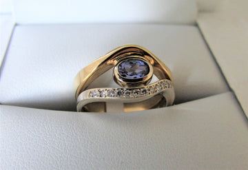 TC6032 - 14/18 Karat White and Yellow Gold Custom Ring
