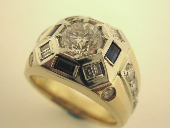 TD6923 - 14 Karat White and Yellow Gold Custom Ring