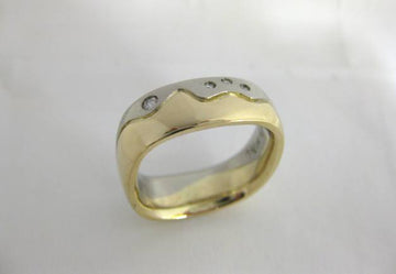 TF7002 - 14 Karat White and Yellow Gold Custom Band