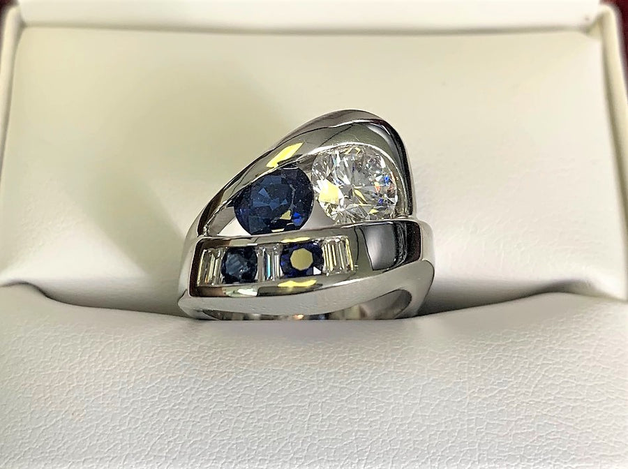 TH7367 - 14 Karat White Gold Custom Ring