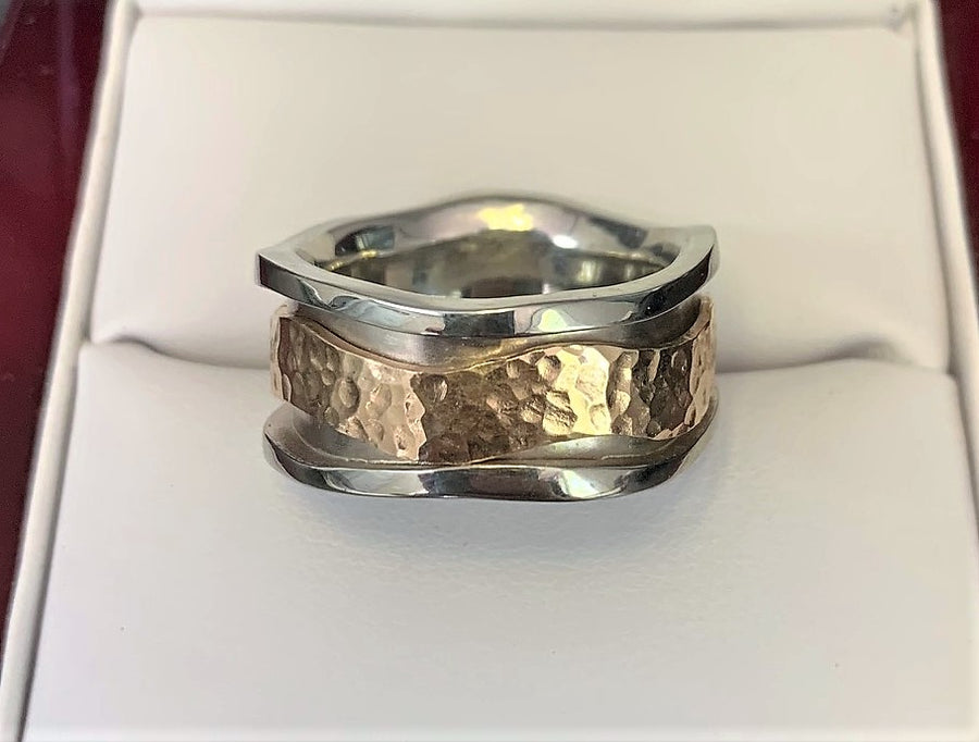 TSF396 - 14 Karat White and Yellow Gold Custom Band