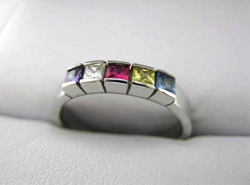 White Gold Family Ring F2585