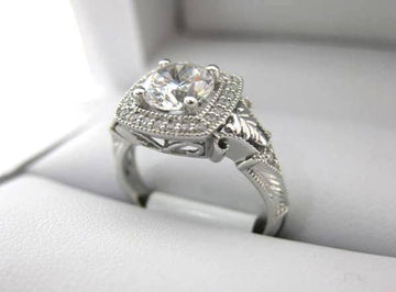 White Gold La Vie Engagement Ring 115003-100