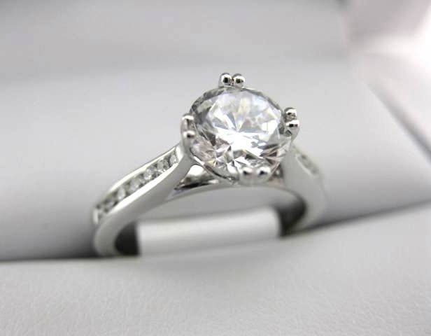 White Gold La Vie Engagement Ring 115005-100