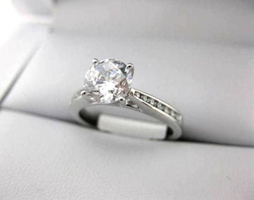 White Gold La Vie Engagement Ring 115006-S