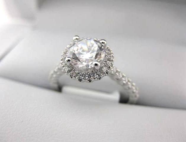 White Gold La Vie Engagement Ring 115035-100