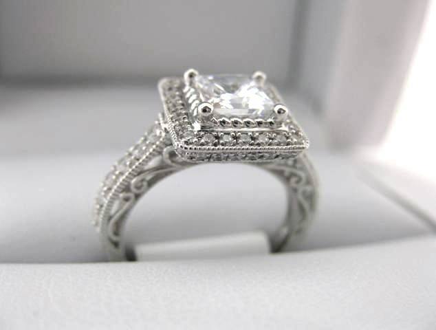 White Gold La Vie Engagement Ring 115077-100