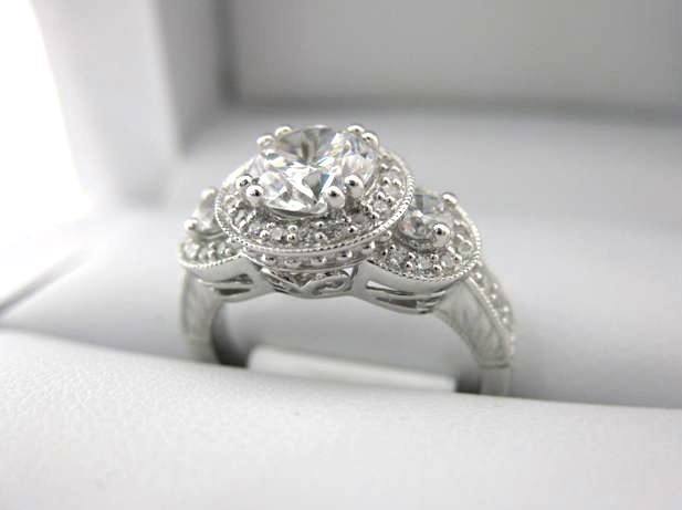 White Gold La Vie Engagement Ring 115088-100