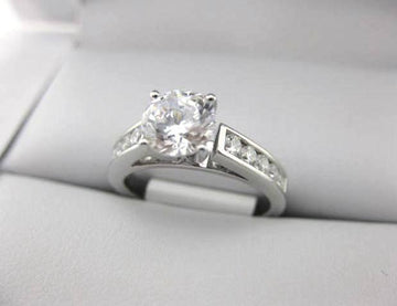 White Gold La Vie Engagement Ring 115104-S