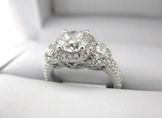 White Gold La Vie Engagement Ring 115108-100