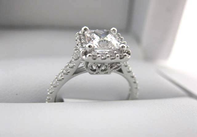 White Gold La Vie Engagement Ring 115115-100