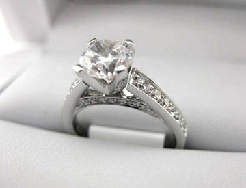 White Gold La Vie Engagement Ring 115144-100