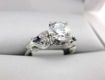 White Gold La Vie Engagement Ring 115149-S
