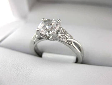 White Gold La Vie Engagement Ring 115155-W