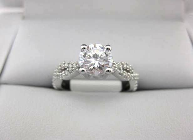 White Gold La Vie Engagement Ring 115167-100