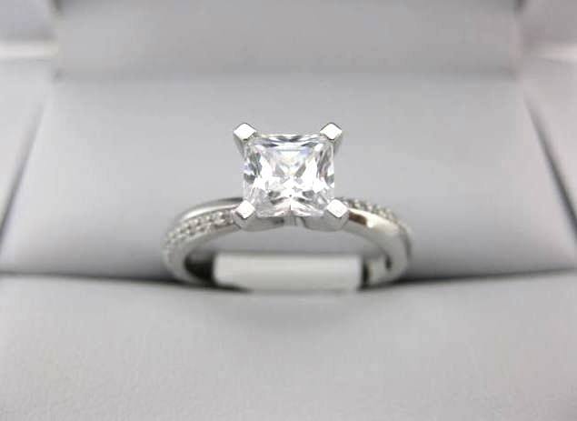 White Gold La Vie Engagement Ring 115178-100