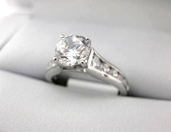 White Gold La Vie Engagement Ring 115181-S