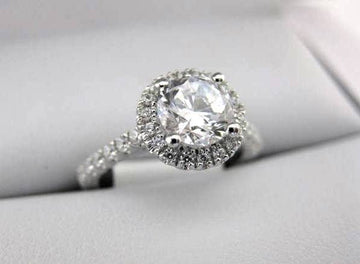 White Gold La Vie Engagement Ring 115213-100