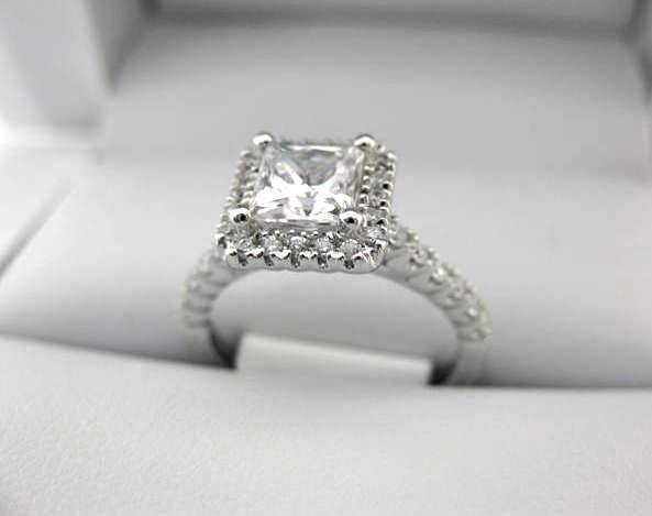 White Gold La Vie Engagement Ring 115214-100