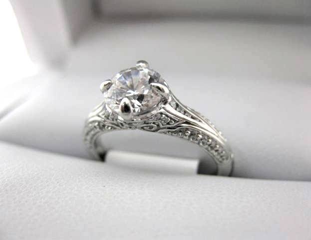 White Gold La Vie Engagement Ring 115221-100