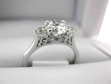 White Gold La Vie Engagement Ring 115222-100