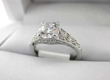 White Gold La Vie Engagement Ring 115223-100