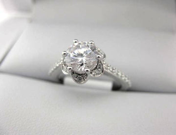 White Gold La Vie Engagement Ring 115224-100