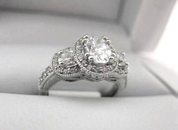 White Gold La Vie Engagement Ring 115253-100